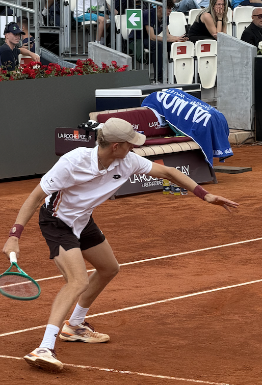 dip and racquet face down